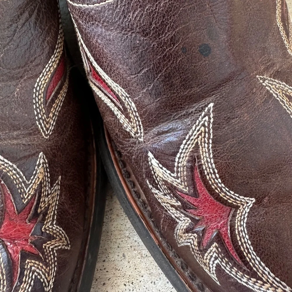 Ariat Manzanita Clogs Mules Shoes Sz 7.5 Western Cowgirl Slip On Brown Leather - Picture 7 of 9
